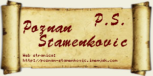 Poznan Stamenković vizit kartica